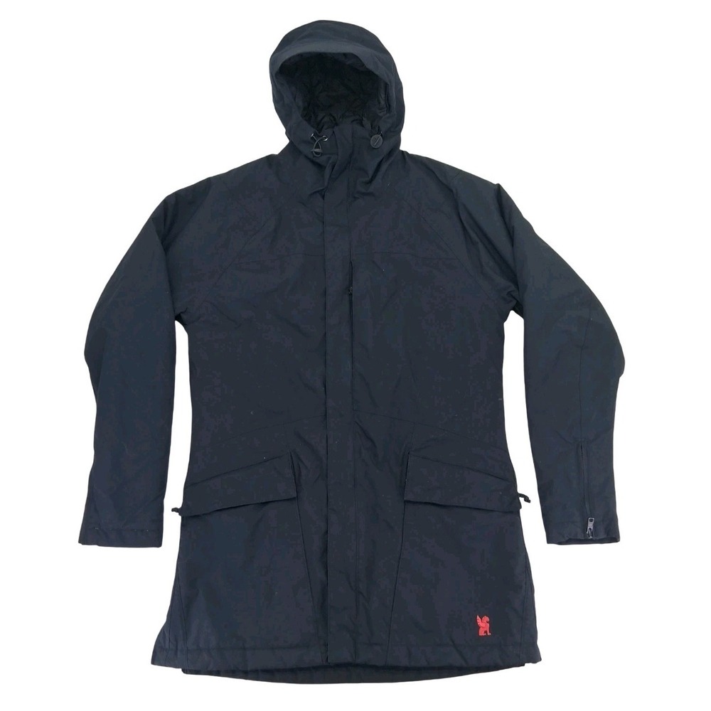 Chrome Industries SF Parka Jacket Mens Xtra Small Black Hooded Insulated Pockets